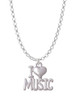 I 'Heart' Music Charm Necklace