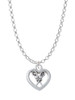 Lacrosse Sticks on Open Heart Charm Necklace