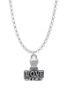 LOVE Stamp Charm Necklace