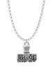 3-D ''Bite Me'' Stamp Charm Necklace