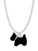 Black Scottie Dog Charm Necklace