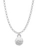 3-D White Volleyball Charm Necklace