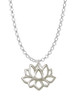 Lotus Outline Charm Necklace