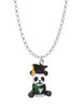 Resin Panda Bear Graduate Charm Necklace