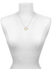 Gold Tone Heart with 3 AB Crystals - Stronger Braver Smarter Charm Necklace