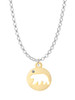 Gold Tone Bear Silhouette Charm Necklace