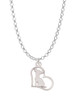 Chihuahua Silhouette Heart Charm Necklace