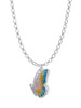 Translucent Pastel Flying Butterfly Charm Necklace