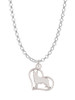 German Shepard Silhouette Heart Charm Necklace