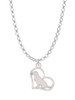 Labrador Silhouette Heart Charm Necklace