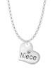 Large Niece Heart Charm Necklace