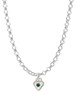 Mini May - Green Crystal Heart Charm Necklace