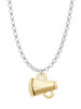 Mini Gold Tone Megaphone Charm Necklace