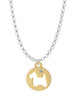Gold Tone Scottie Dog Silhouette Charm Necklace