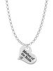 Small Mother of the Bride Heart Charm Necklace