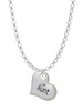Small ''Aunt'' Heart with Clear Crystal Charm Necklace