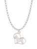 Westie Silhouette Heart Charm Necklace