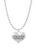 Live in the Moment Heart Charm Necklace