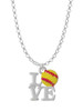 Love with Softball Charm Necklace
