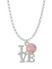 Love with Pink Softball Charm Necklace