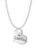 Large I Love You Heart Charm Necklace