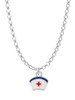 Mini Nurse Hat Charm Necklace