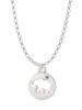 Elephant Silhouette Charm Necklace