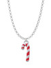 3-D Red and Candy Cane Charm Necklace