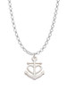 Anchor with Heart Charm Necklace