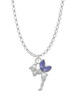 Small Fairy with Purple Wings Charm Necklace