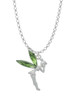 Large Fairy with Lime Green Wings Charm Necklace
