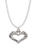 Heart with 3 AB Crystals - Friends Family Love Charm Necklace