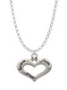 Heart with 3 AB Crystals - Believe Faith Prayer Charm Necklace