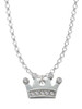 Crown with Clear Crystals Charm Necklace