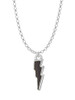 Black Lightning Bolt Charm Necklace