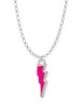 Hot Pink Lightning Bolt Charm Necklace