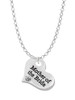 Large Mother of the Bride Heart Charm Necklace