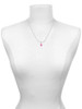 Small Hot Pink Crystal Cross Charm Necklace