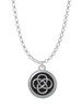 Celtic Knot in Black Circle Charm Necklace