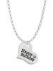 Large Happy Birthday Heart Charm Necklace