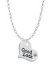 Large Good Luck Heart Charm Necklace