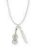 Violin and Bow Charm Necklace
