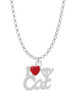 I Heart My Cat Charm Necklace