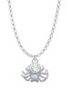 3-D Clear Crystal Spider Charm Necklace