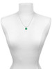 Translucent Green Lucky Four Leaf Clover Charm Necklace