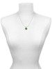 Opaque Green Lucky Four Leaf Clover Charm Necklace