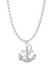 AB Crystal Anchor Charm Necklace