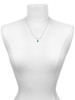 Crystal Green Channel Drop Charm Necklace