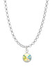 Crystal Clear AB Channel Drop Charm Necklace