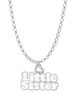 White ''Little Sister'' with Heart Charm Necklace